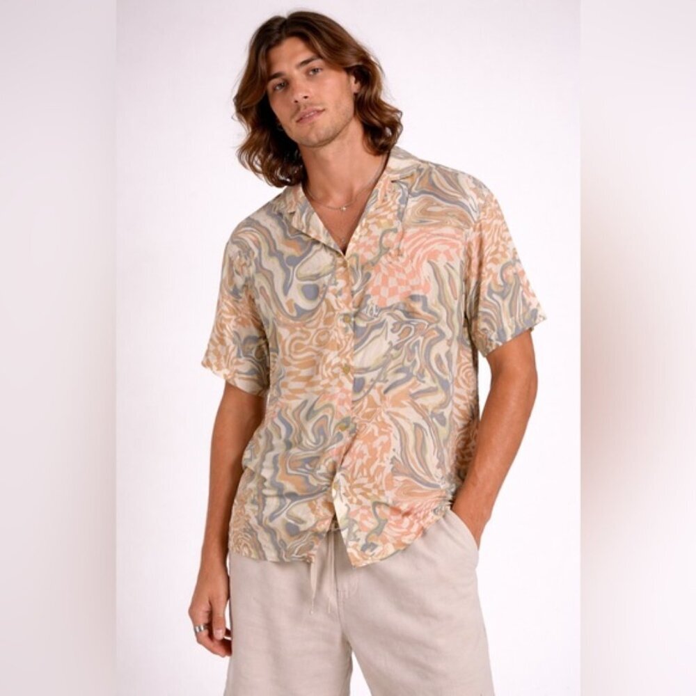 Vans Psychedelic Swirl Button-Up Shirt – Size Medium